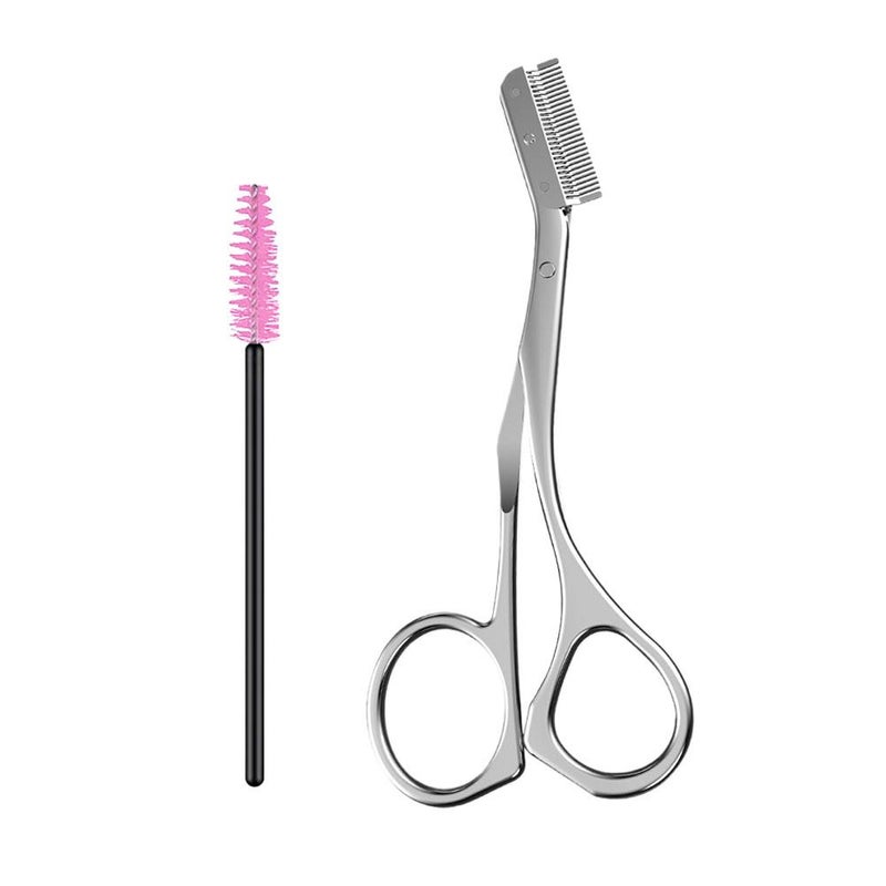 Factory direct eyebrow scissors, eyebrow trimming scissors with eyebrow comb, small comb, makeup scissors, eyebrow razor, eyebrow stencil, eyebrow brush, small eyebrow scissors